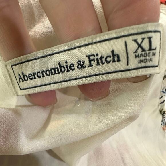 Vintage Abercrombie & Fitch One Shoulder Hi-Low Dress SZ XL Floral Cottagecore - Picture 8 of 16